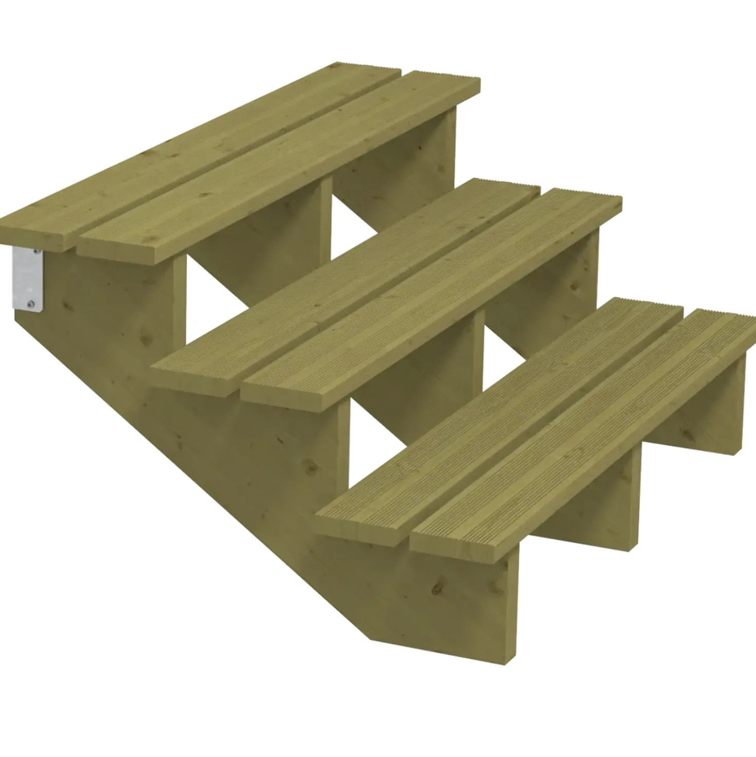 Plus Terrassetrappe 3 trin 54x76 cm 34,2° 120 cm