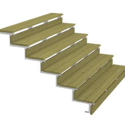 Plus Terrassetrappe 6 trin 105x154 cm 34,2° 180 cm