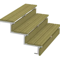 Plus Terrassetrappe 3 trin 54x79 cm 34,2° 120 cm