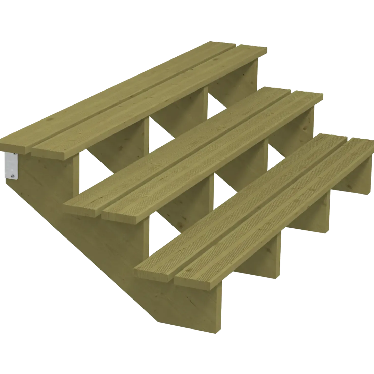 Plus Terrassetrappe 3 trin 54x76 cm 34,2° 180 cm