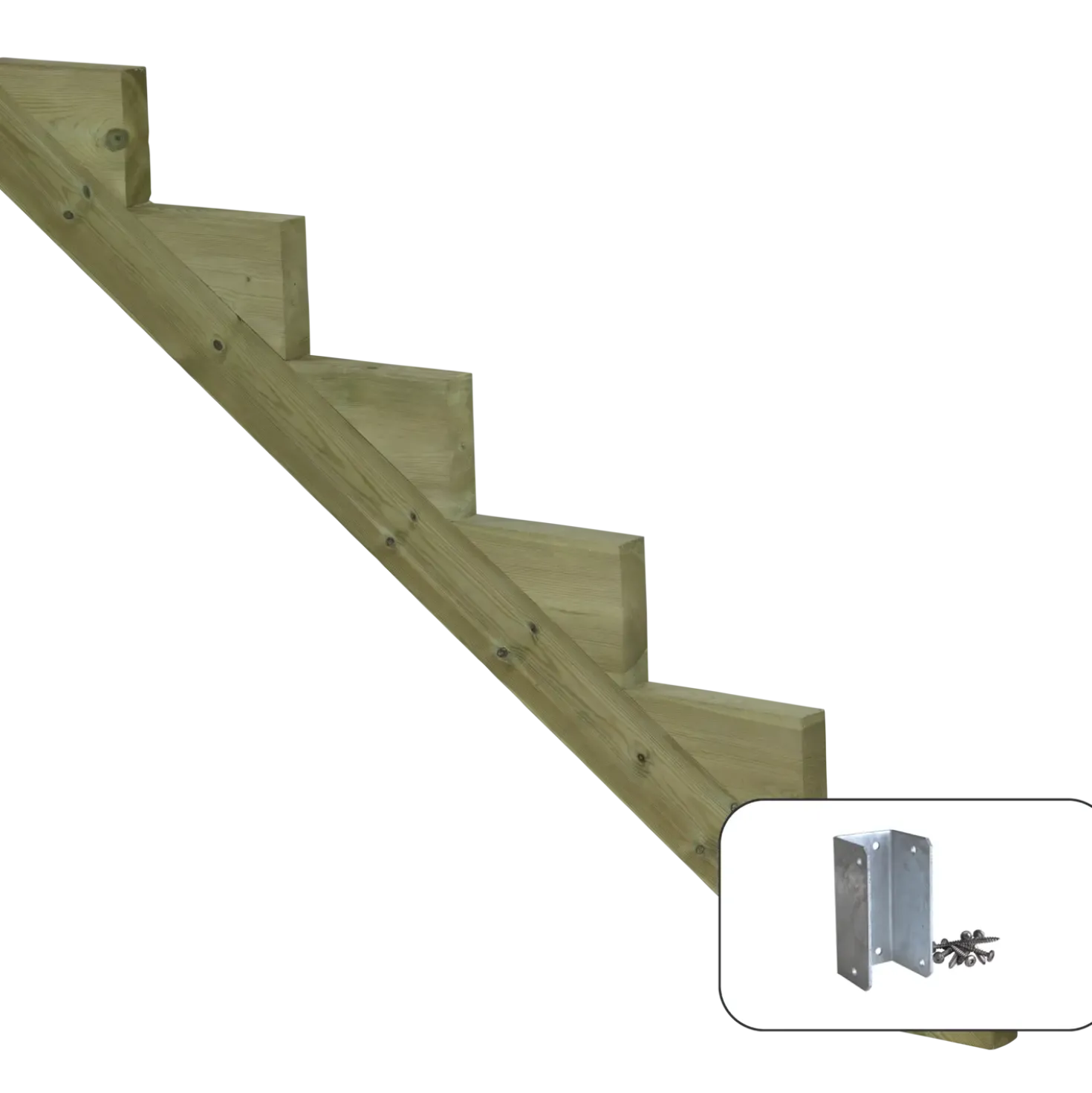 Plus 34,2° Trappevange 6 trin m/beslag Trindybde 25 cm