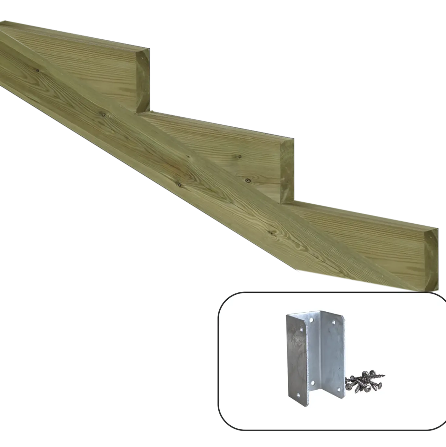 Plus 19º Trappevange 3 trin m/beslag Trindybde 39 cm