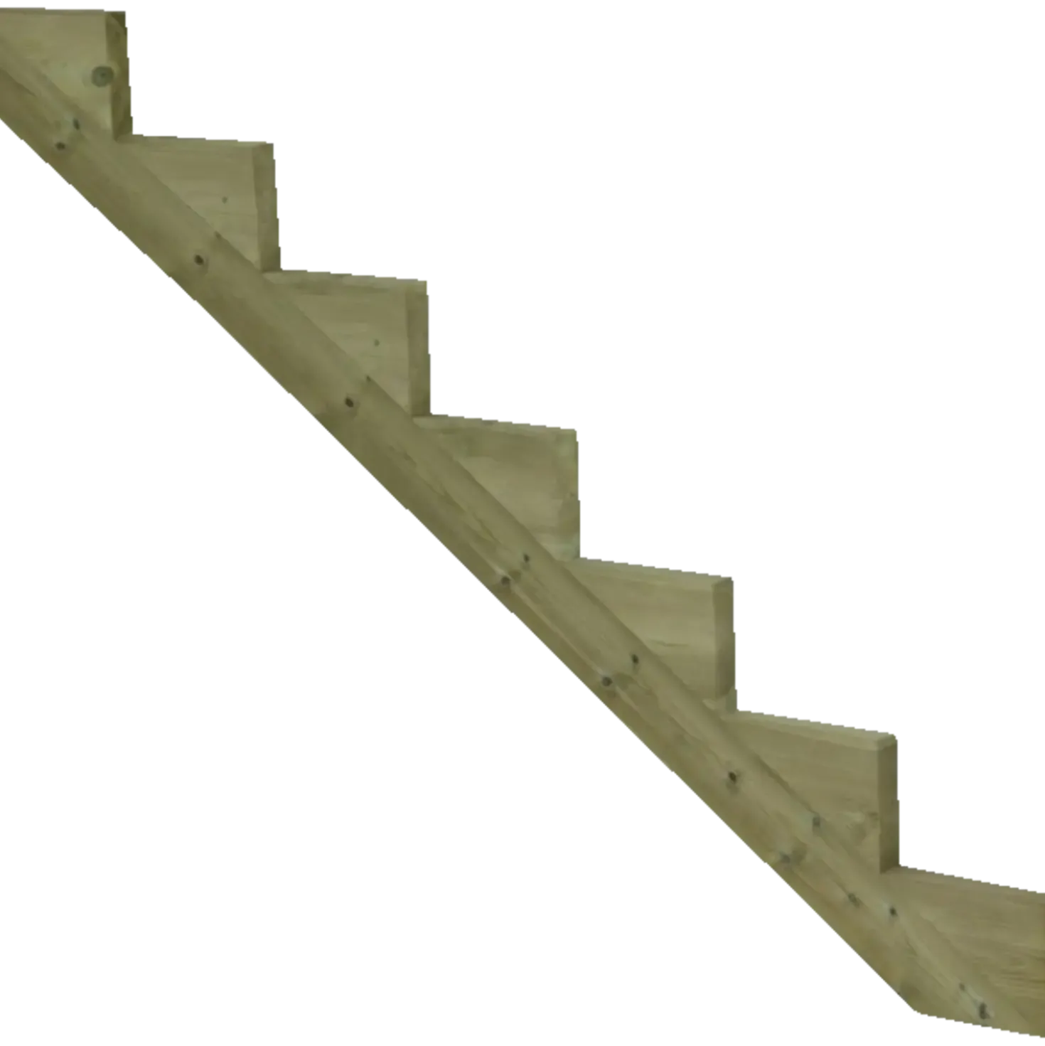 Plus trappevange 7 trin trykimp. træ