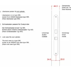 Plus udhusdør standard panel inkl. karm VU 88,6x197,8 cm