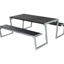 Plus Zigma bord/bænkesæt 176 cm sort