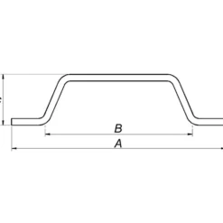 PN dørhank 160 mm varmforzinket sort