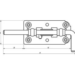 PN skudrigle 230 mm varmforzinket sort