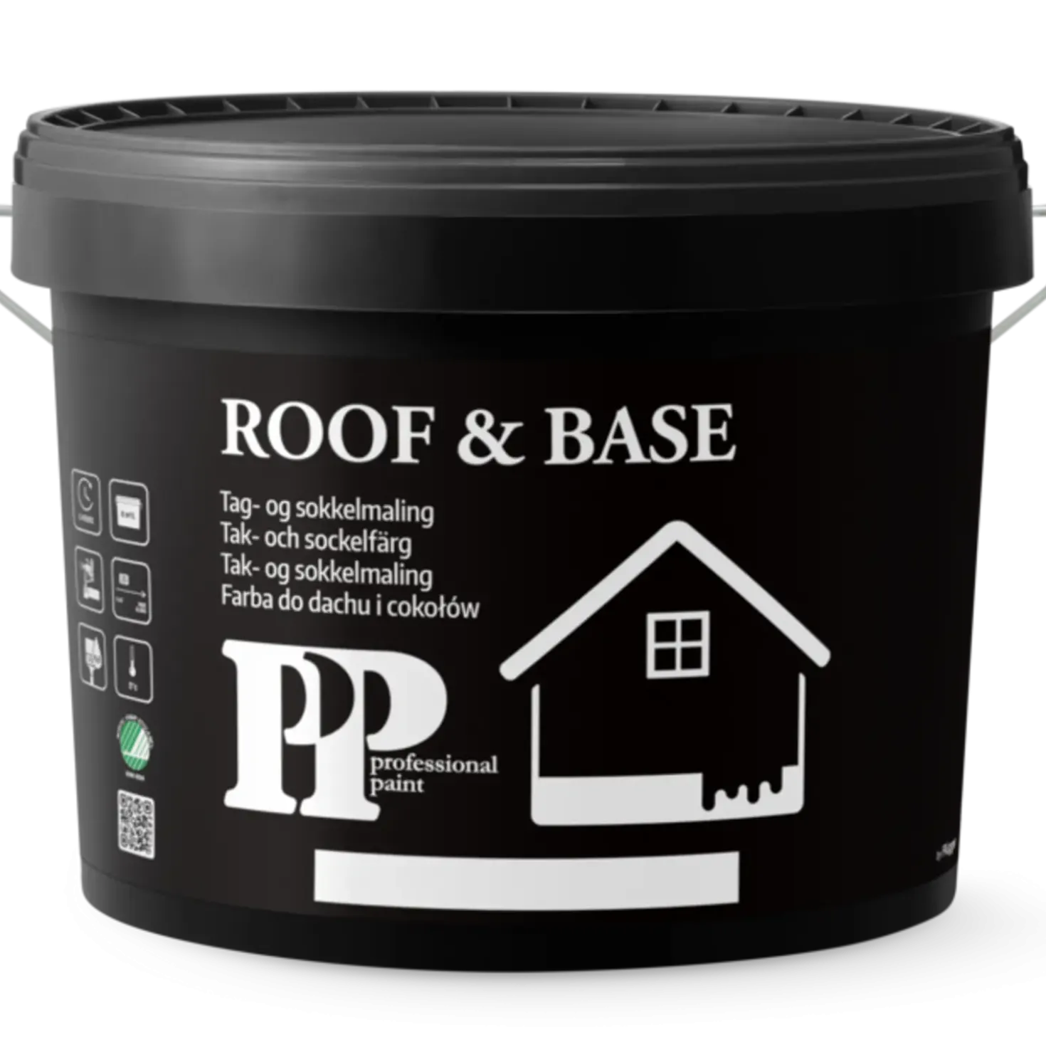 PP Roof & Base acryl facademaling sort 9 L