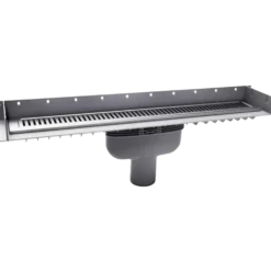 Purus Line afløbsrendesæt med vandlås rib Ø75 800 mm lodret