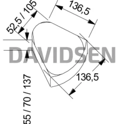 RBR 5 cm grå hjertingsten flexline STOR 14x14/10,5 cm