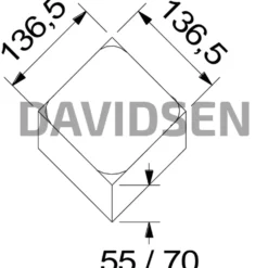 RBR 5 cm grå hjertingsten 2/3 sten 14x14x5 cm 51 stk/m²