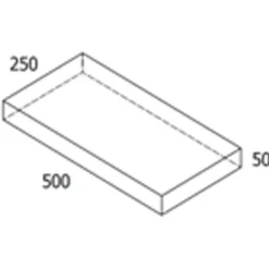 RBR Nordic-Line haveflise, 25x50x5 cm koks