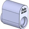 Ruko 1660 oval cylinder blank krom 2 stk.
