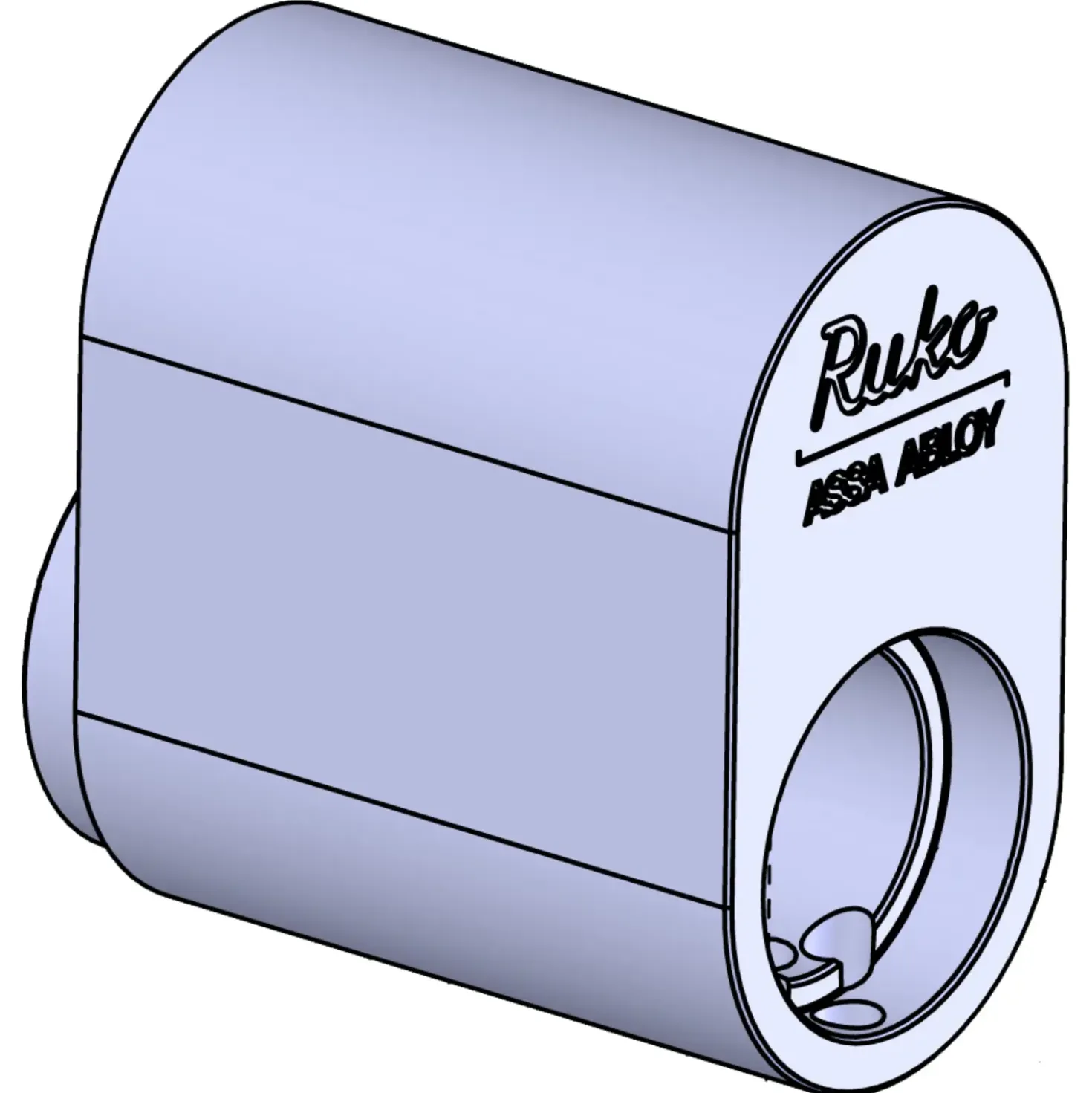 Ruko 1660 oval cylinder blank krom
