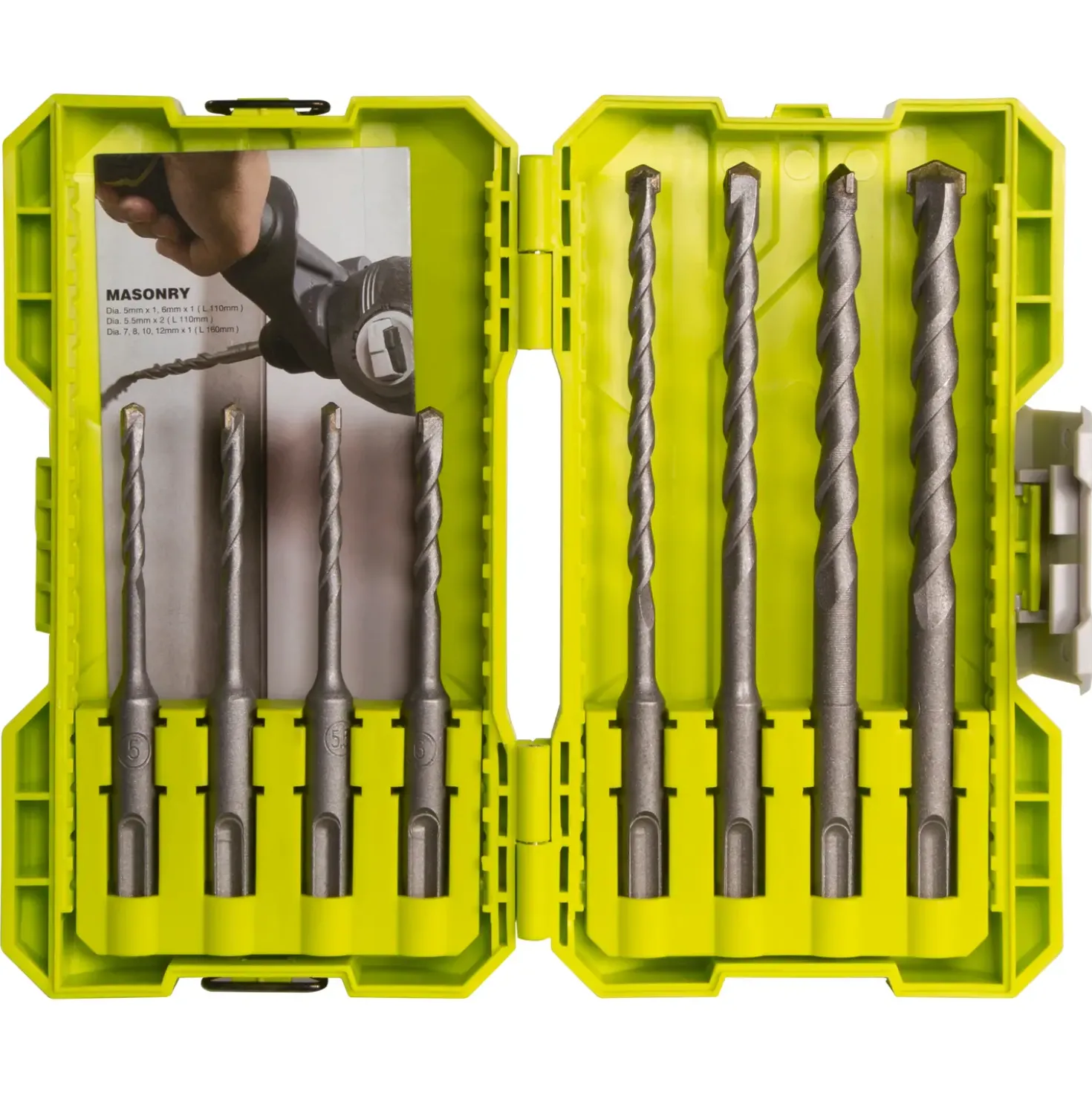 Ryobi RAK08SDS2 SDS plus beton borsæt 8 dele