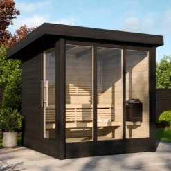 Saunahytte Anita m/glasfront/dør 4 pers. (uden ovn)