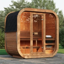 Saunatønde Icon 125 m/glasfront/dør 3 pers. Thermowood (uden ovn)