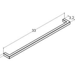Scanbad Base bøjlegreb 33 cm messing