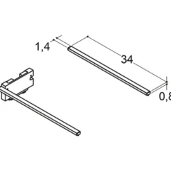 Scanbad batteridrevet skuffelys 1,3x1,3x27 cm