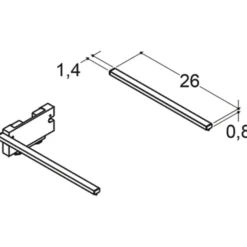 Scanbad batteridrevet skuffelys 1,3x1,3x27 cm