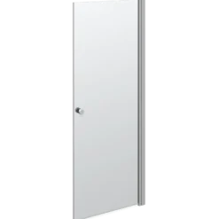 Scanbad brusedør satin/klart glas 200 x 80 cm