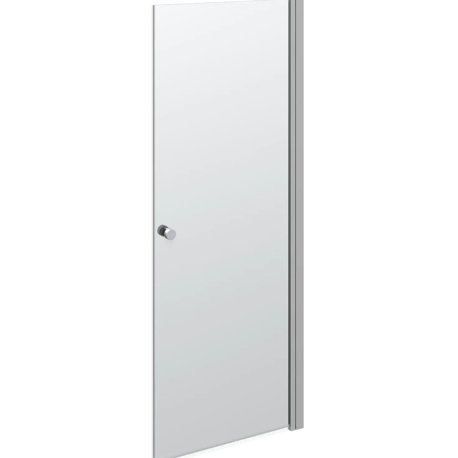 Scanbad brusedør satin/klart glas 200 x 80 cm