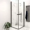 Scanbad brusedør 69x200 cm mat sort