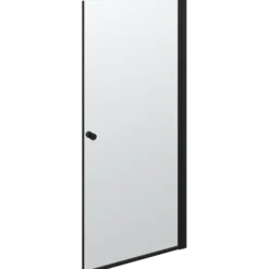 Scanbad brusedør 89x200 cm mat sort