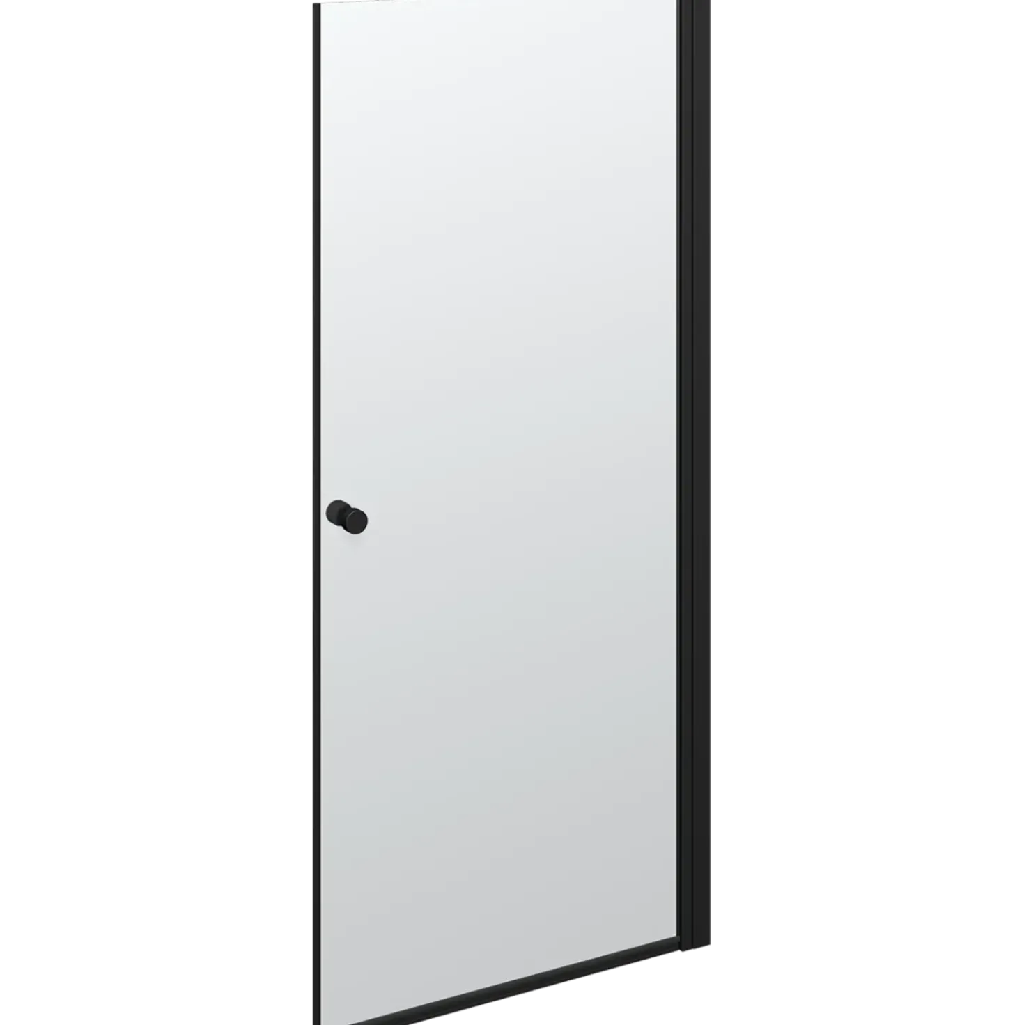 Scanbad brusedør 89x200 cm mat sort