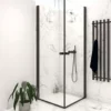Scanbad brusedør 99x200 cm mat sort
