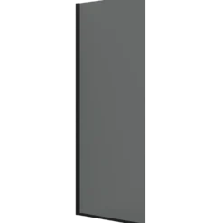 Scanbad brusevæg 89x197,8cm sort/røgfarvet glas