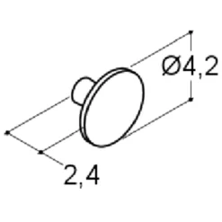 Scanbad Button knopgreb Ø42 mm messing