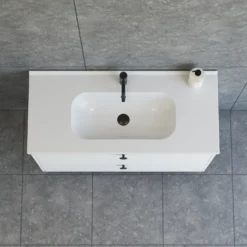 Scanbad Delta badmøbel m/Karat vask, 2 skuffer, hvid mat 100 cm