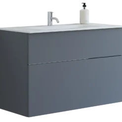 Scanbad Delta vaskeskab m/Dewy håndvask 100cm mat grå