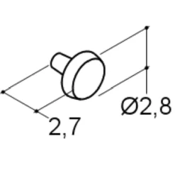 Scanbad Dot knopgreb Ø28/36 mm sort