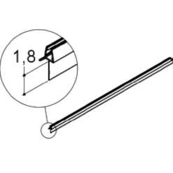 Scanbad drypliste til lige døre 93 cm