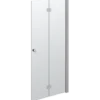 Scanbad foldedør 180 grader satin/klart glas 200x90 cm