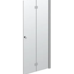 Scanbad foldedør 180 grader satin/klart glas 200x90 cm