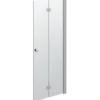 Scanbad foldedør 180 grader satin/klart glas 200x80 cm