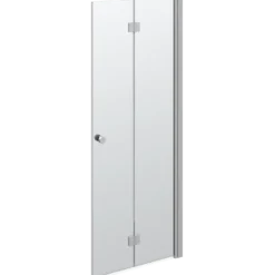 Scanbad foldedør 180 grader satin/klart glas 200x80 cm
