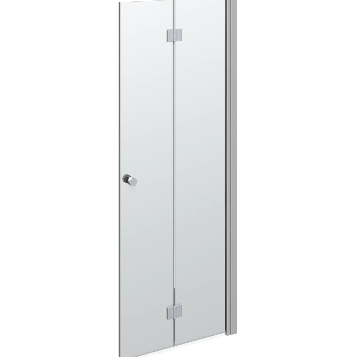 Scanbad foldedør 180 grader satin/klart glas 200x80 cm