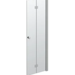 Scanbad foldedør 180 grader satin/klart glas 200x70 cm