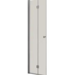 Scanbad foldedør 69x200cm børstet satin/klart glas