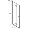 Scanbad foldedør 79x200cm børstet satin/isglas