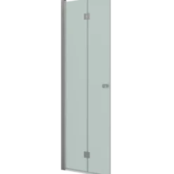 Scanbad foldedør 79x200cm børstet satin/isglas