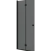 Scanbad foldedør 99x200cm sort/røgfarvet glas
