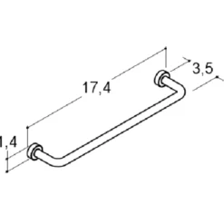 Scanbad Grace bøjlegreb 17,4 cm sort