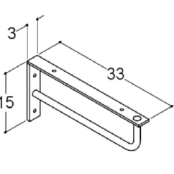 Scanbad konsol 330x150x30 cm krom