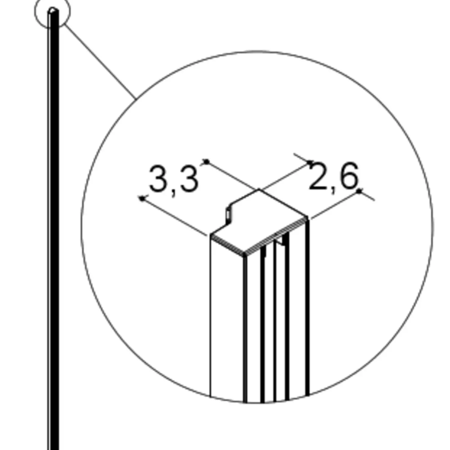 Scanbad Match vægprofil/anslagsliste satin til model A,B,C, smal