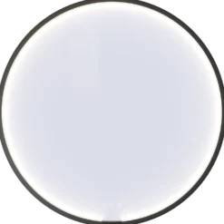 Scanbad Moon rammespejl Ø75 cm, sort, lysstyring